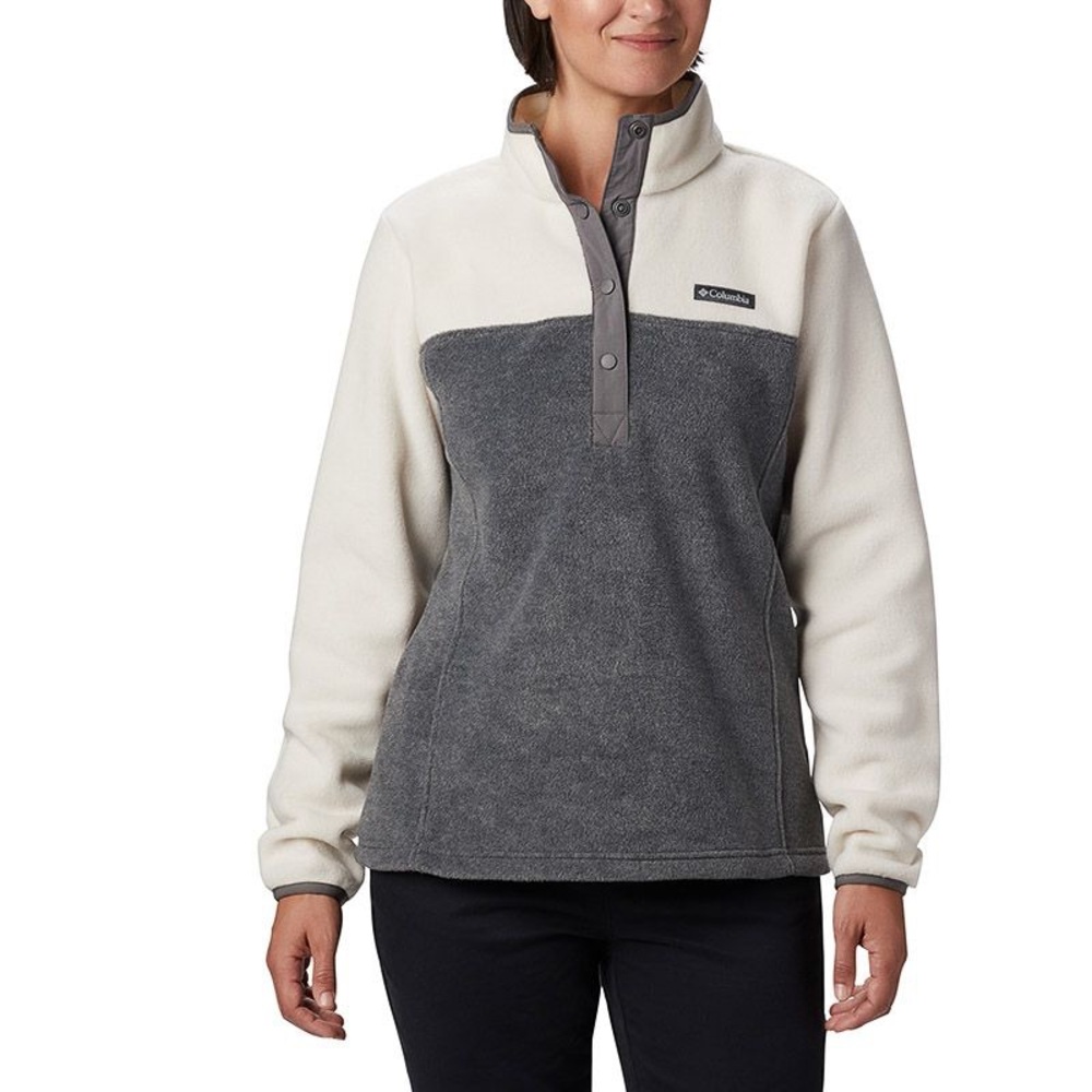 Columbia Women's Benton Springs™ Half Snap Pullover City Grey Heather Chalk